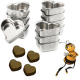 Kit Com 12 Forminhas Coração Médio Em Alumínio Pão De Mel - Caparroz