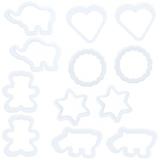 Kit com 12 Forminhas para Biscoito Molde para Bolacha em Plastico Mandiali