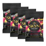 Kit com 12 Preservativo SKYN Sexy Cherry c/ 3 Un Cada