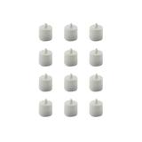 Kit Com 12 Vela Branca Decorativa Led Luz Amarela Artificial - Universal vendas