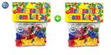 Kit com 124 letras em plástico colorido - formar palavras - Pais e filhos