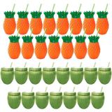 Kit Com 15 Copos Coco Verde 850 Ml + 15 Copos Abacaxi 500 Ml Injentemp - Injetemp