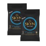 Kit com 15 Preservativo SKYN Extra Lubrificado c/ 3 Un Cada