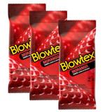 Kit com 18 Preservativo Blowtex Morango c/ 6 Un Cada