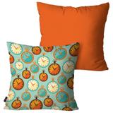 Kit com 2 Almofadas Decorativas Laranja Relógios - Pump up