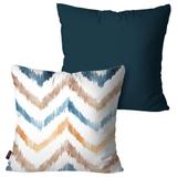 Kit com 2 Almofadas Decorativas Marinho Chevron - Pump up