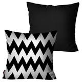 Kit com 2 Almofadas Decorativas Preto Chevron - Pump up