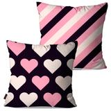 Kit com 2 Almofadas Decorativas Rosa Coração - Pump up