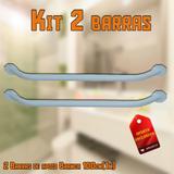 Kit com 2 Barra de Apoio Banheiro Reta 100cm(1M) Branco Soave