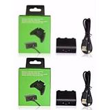 Kit Com 2 Baterias Carregador Usb Para Controle Xbox One Compativel