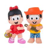 Kit Com 2 Bonecos Mordedor Para Bebê Turma Da Mônica Vinil - Chico Bento e Rosinha - La toy