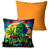 Kit com 2 Capas para Almofadas Decorativas Laranja Halloween - Pump up