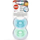 Kit com 2 Chupetas Silicone S1 0-6 Meses Sensitive SOFT 100% BOY NUK 7330-1B