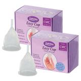 Kit com 2 Coletores Menstruais Easy Cup CMC (Colo Médio Curto) - Lumma