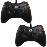 Kit Com 2 Controles Para Xbox 360 / Pc 2 Em 1 - Entrada Usb - Feir