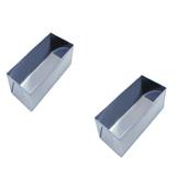 Kit com 2 Formas para Assar Pão em Aço Inox 430 de 26 Cm - Metal adm