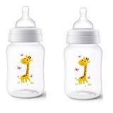 Kit com 2 Mamadeiras Classica Girafa 260ML Philips AVENT SCF821/12