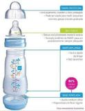Kit com 2 mamadeiras mam first bottle autoesterilizáveis 260ml bege neutra