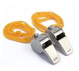 Kit com 2 peças de apito de metal com cordão para pendurar - Daterra