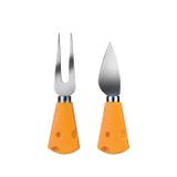 Kit Com 2 Peças Faca E Garfo Para Degustação De Queijo Art House