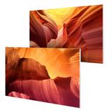 Kit com 2 placas decorativas 19x28cm cada - Grand Canyon Laranja - Galeria quadros