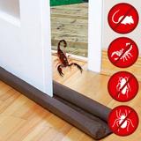 Kit com 2 Veda Porta Contra Insetos Marrom 80cm Casa Dona