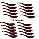 Kit com 20 Un. Colher para Sopas e Molhos Orientais Vermelha Nihon Shikko