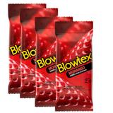Kit com 24 Preservativo Blowtex Morango c/ 6 Un Cada
