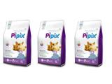 Kit com 3 Areia Sanitária para Gatos Micro Cristais de Sílica Pipix 1,6Kg Super Absorção