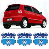 Kit Com 3 Emblemas Route Fox Space Fox Adesivo Volkswagen - Sportinox
