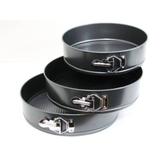 Kit Com 3 Formas De Bolo Redonda Com Fundo Removível - Felimports
