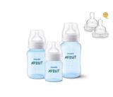 Kit Com 3 Mamadeiras Avent Classic+ Azul E Bico N4 - Philips avent