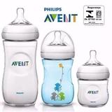 Kit com 3 Mamadeiras Petala Anticolica Philips AVENT Menino