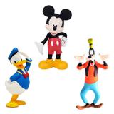 Kit com 3 Mordedor para Bebê Macio - Disney - Mickey Donald e Pateta - La toy