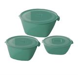 Kit com 3 potes verde água - uz utilidades