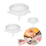 Kit com 3 Tampas Hermetica em Silicone Multiuso 5, 16 e 20 Cm Prana