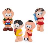 Kit com 4 Bonecos Mordedor Para Bebê Turma Da Mônica Vinil - Mônica Cebolinha Magali e Cascão - La toy