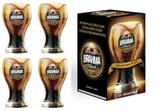 Kit com 4 Copos Brahma Black 430ml - Embalagem Individual - Ambev