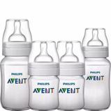 Kit Com 4 Mamadeira Avent Classica De 0m A 6 M Transparente - Philips avent