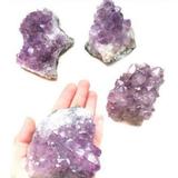 Kit com 4 Mini Drusa de Ametista Pedras Naturais - Atacado - Mandala de luz