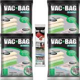 Kit com 4 Sacos À Vácuo VAC BAG Ordene EXTRA Grande 80X100 + Bomba