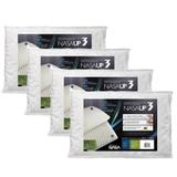 Kit com 4 Travesseiros Nasa Up 3 Com Toque Massageador - Fibrasca
