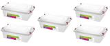 Kit Com 5 Caixas Organizadoras Plásticas Pratic Box 10 Litros Paramount 150