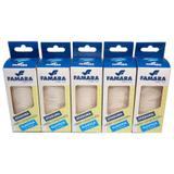 Kit com 5 Unidades de Atadura Elastica Media Compressao Famara Health Care 10CM X 1,30 M Natural