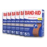 Kit com 6 Curativos BAND AID Ultra Protection com 15 unidades - Band aid
