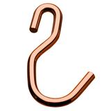 Kit Com 6 Ganchos Para Barras Piatina Achatadas Aço Sae 1010 Rosé Gold - Future