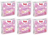 Kit Com 6 Pacotes de Fralda de Pano Básica Menina - Topz Baby - 65x65cm - Cremer