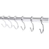 Kit com 6 Peças Gancho para Barra em Aço Cromado - 115 - Duler