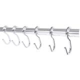 Kit com 6 Peças Gancho para Barra em Aço Cromado - 115 - Duler