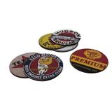 Kit Com 6 Porta Copo Personalizado de Madeira MDF Amarelo - Maisaz